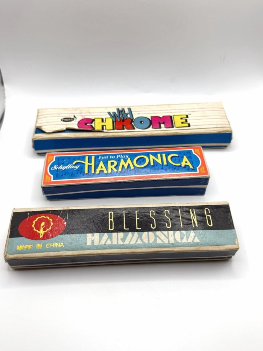 Lot Of 3 Harmonicas Schylling, Blessing, Hohner Weekender